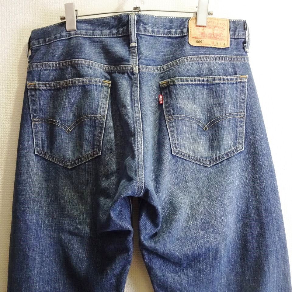 リーバイス 569 ルーズストレートデニム W88cm 藍青 メンズ Sz.32