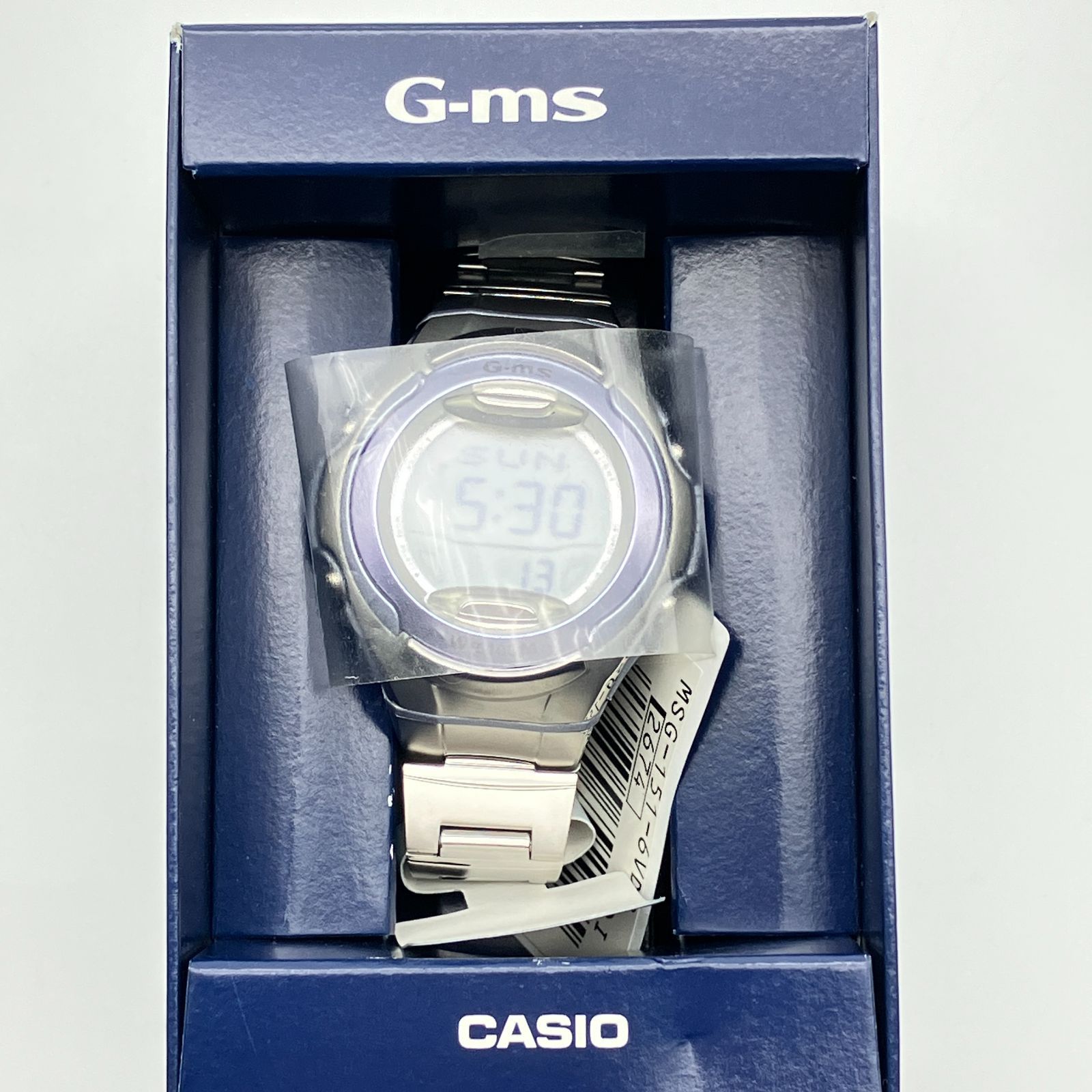 CASIO Baby-G G-ms MSG-151 デジタル 腕時計 シルバー メタルバンド パープル 箱説 アニマルアニメーション レディース