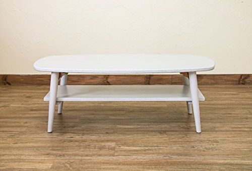 サカベ TRIM 折りたたみテーブル 90 cm幅棚付き ホワイトウオッシュ VTM 02 WW