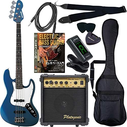 SELDER セルダー ベース ジャズベースタイプ JB-30 メタリックブルー 入門リミテッドセット dc 6 f 413 b