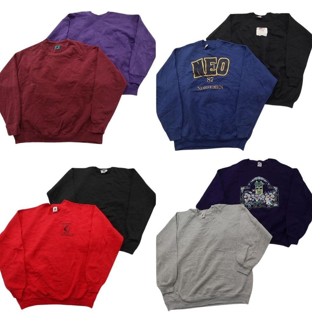 古着卸 まとめ売り USA製 スウェット 8枚セット (メンズ 2XL ) LEE