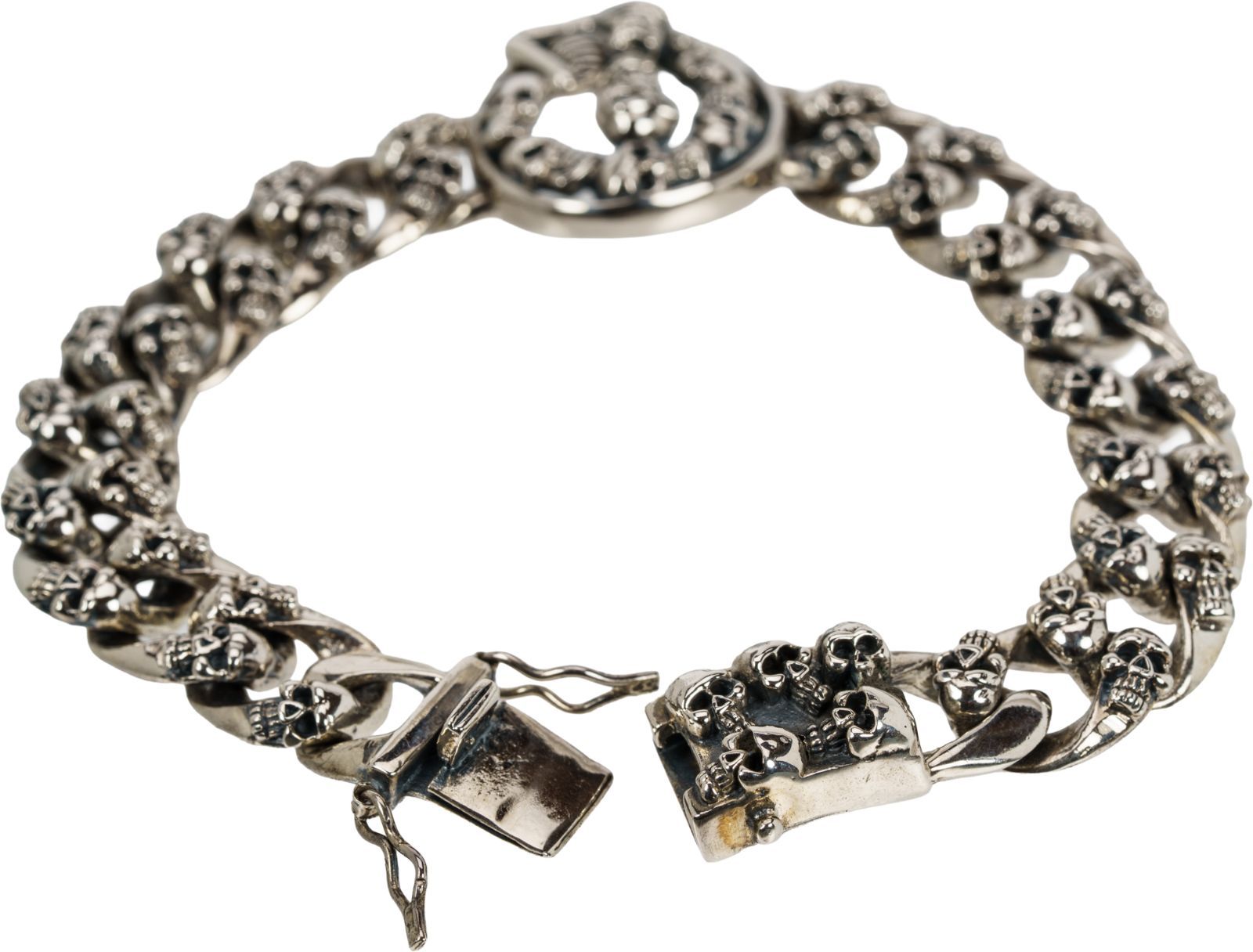 生と死の美学を腕元に宿す｜スカルリンク×メダイ調チャーム シルバー925ブレスレット