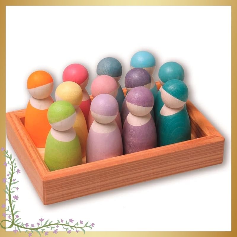 Grimm s パステルフレンド 木製人形 12体