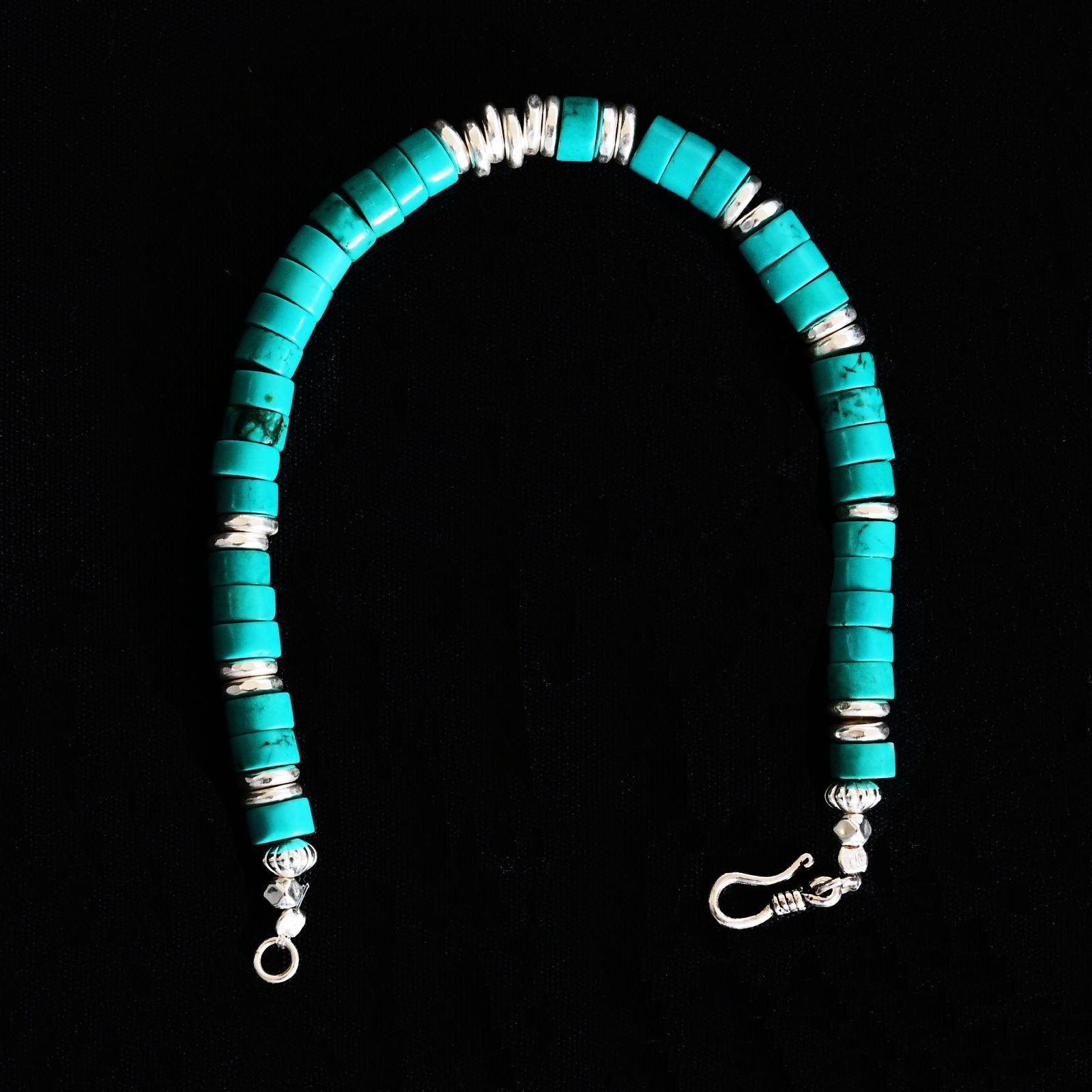 上質ビーズブレスレットターコイスM