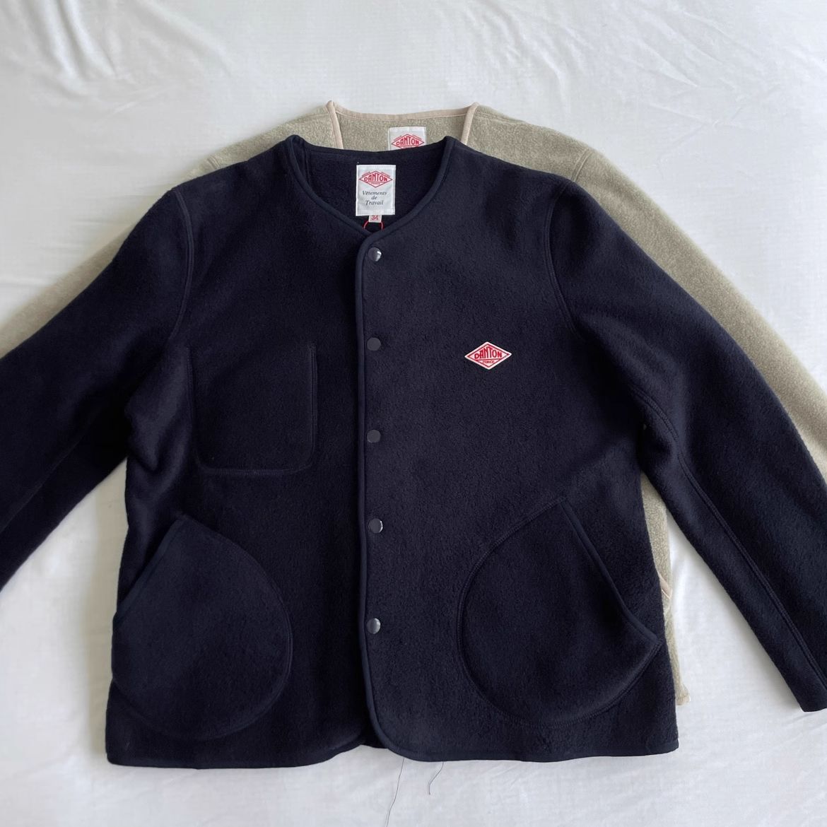 DANTON 購入 フリース ノーカラーカーディガン B:MING by BEAMS