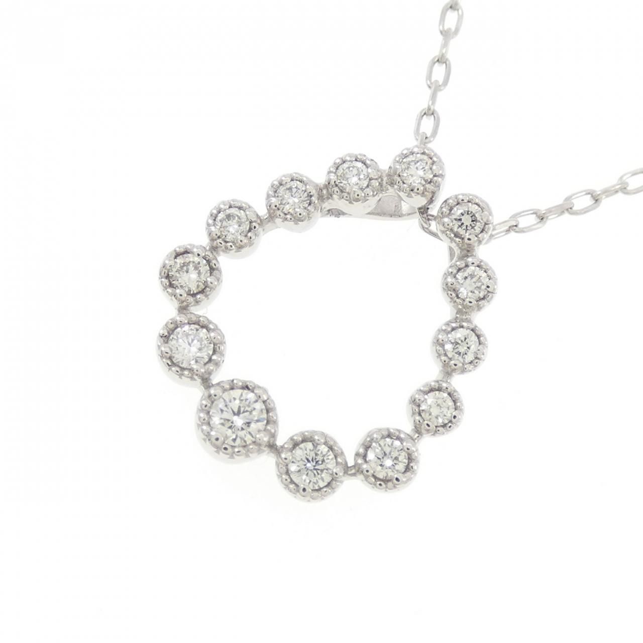 PT900/PT850 ダイヤモンド ネックレス 0.19CT - メルカリ