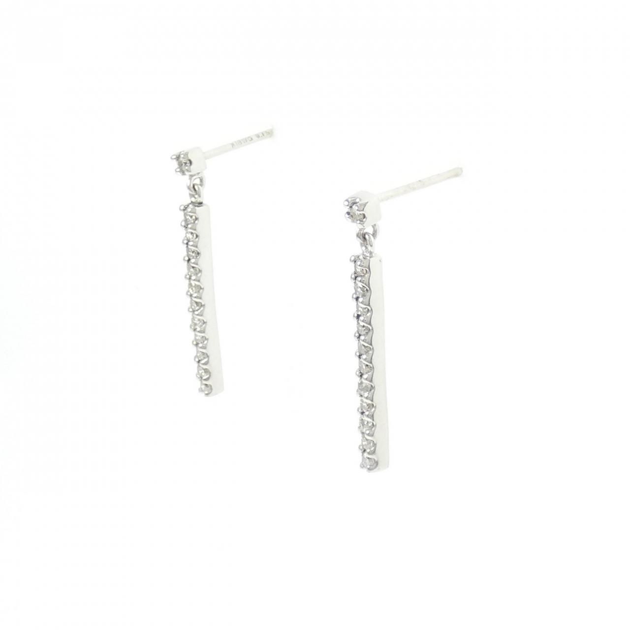 K18WG ダイヤモンド ピアス 0.30CT - メルカリ