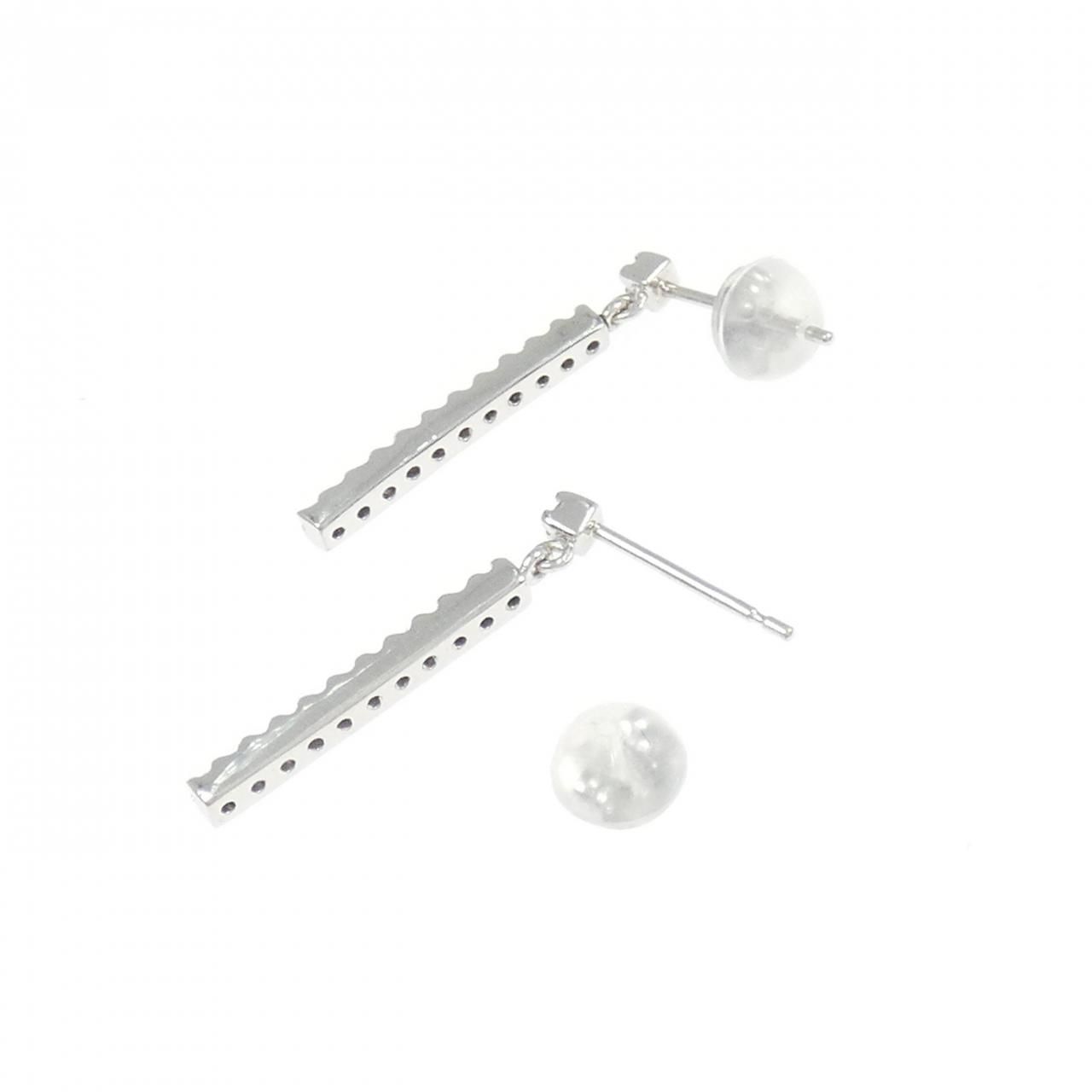 K18WG ダイヤモンド ピアス 0.30CT - メルカリ