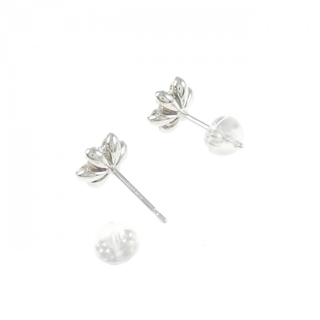 K18WG フラワー ダイヤモンド ピアス 0.34CT - メルカリ