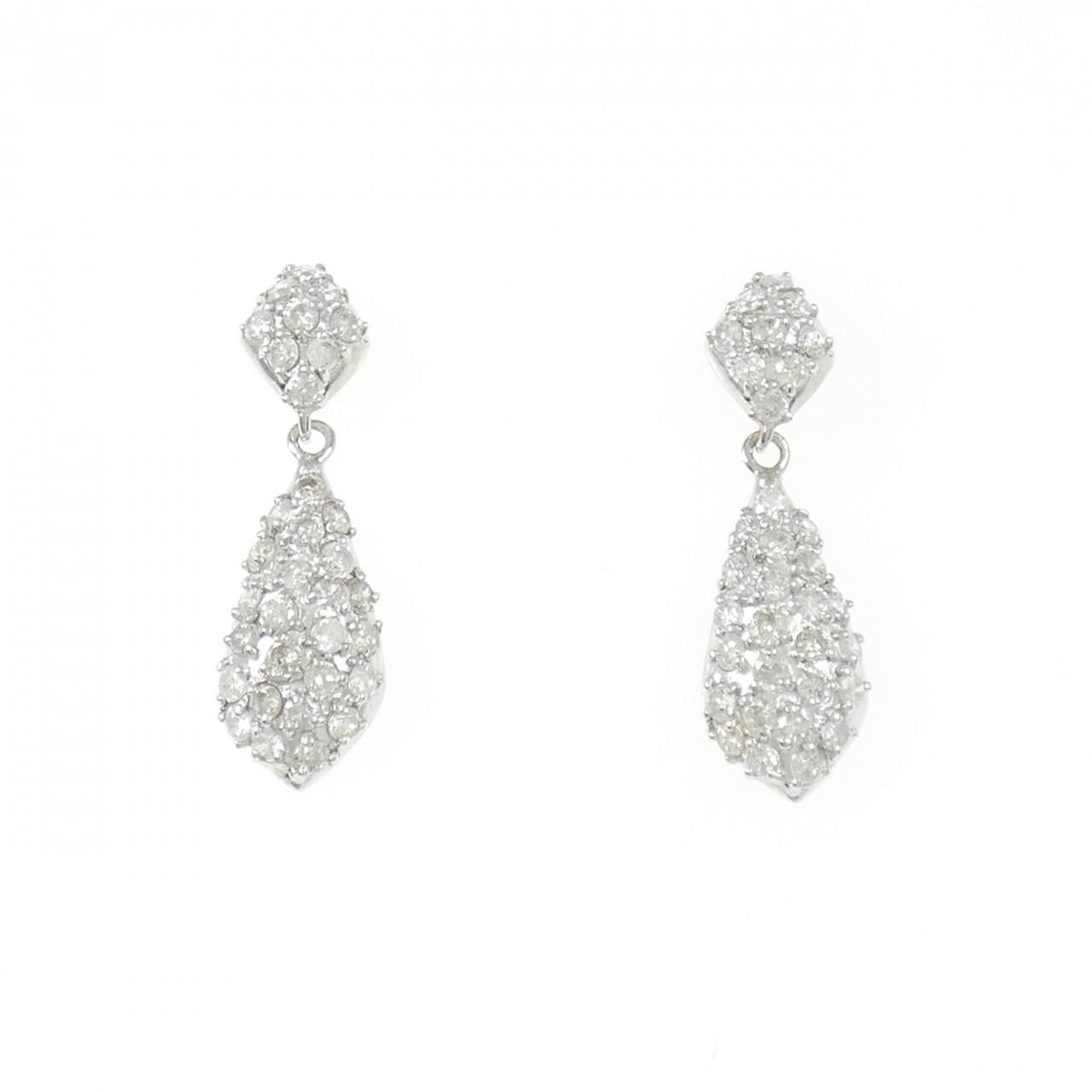 PT 900 ダイヤモンド ピアス 1.10 CT