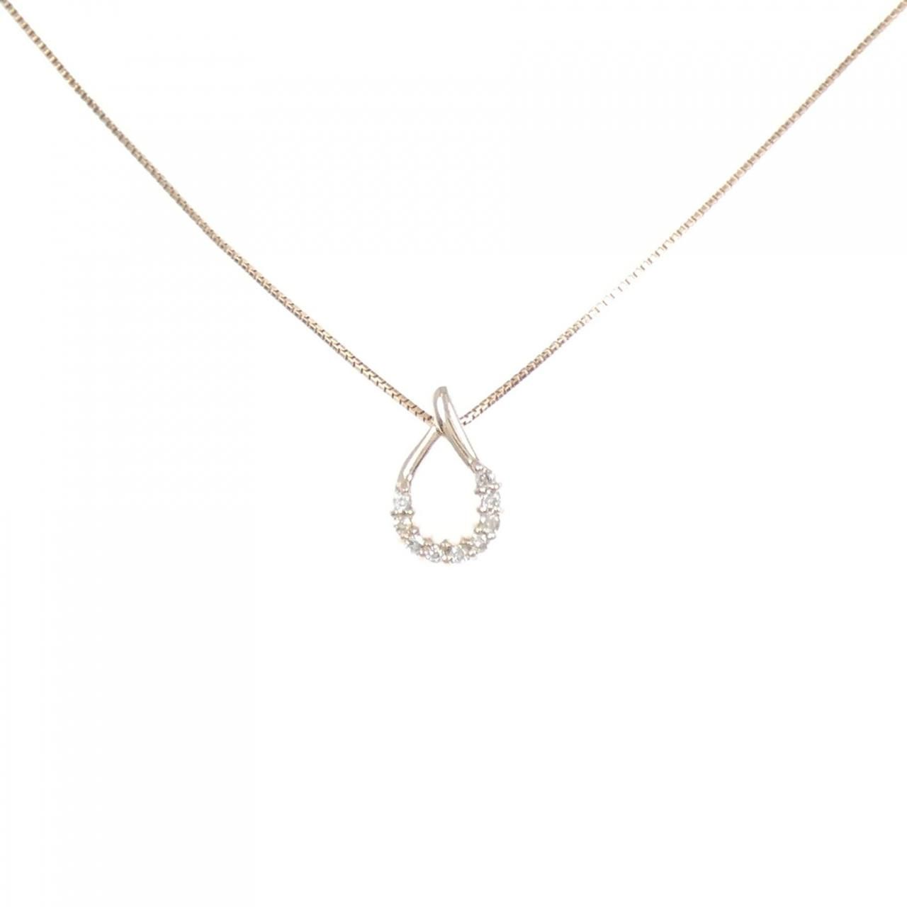 K10PG ダイヤモンド ネックレス 0.045CT - メルカリ
