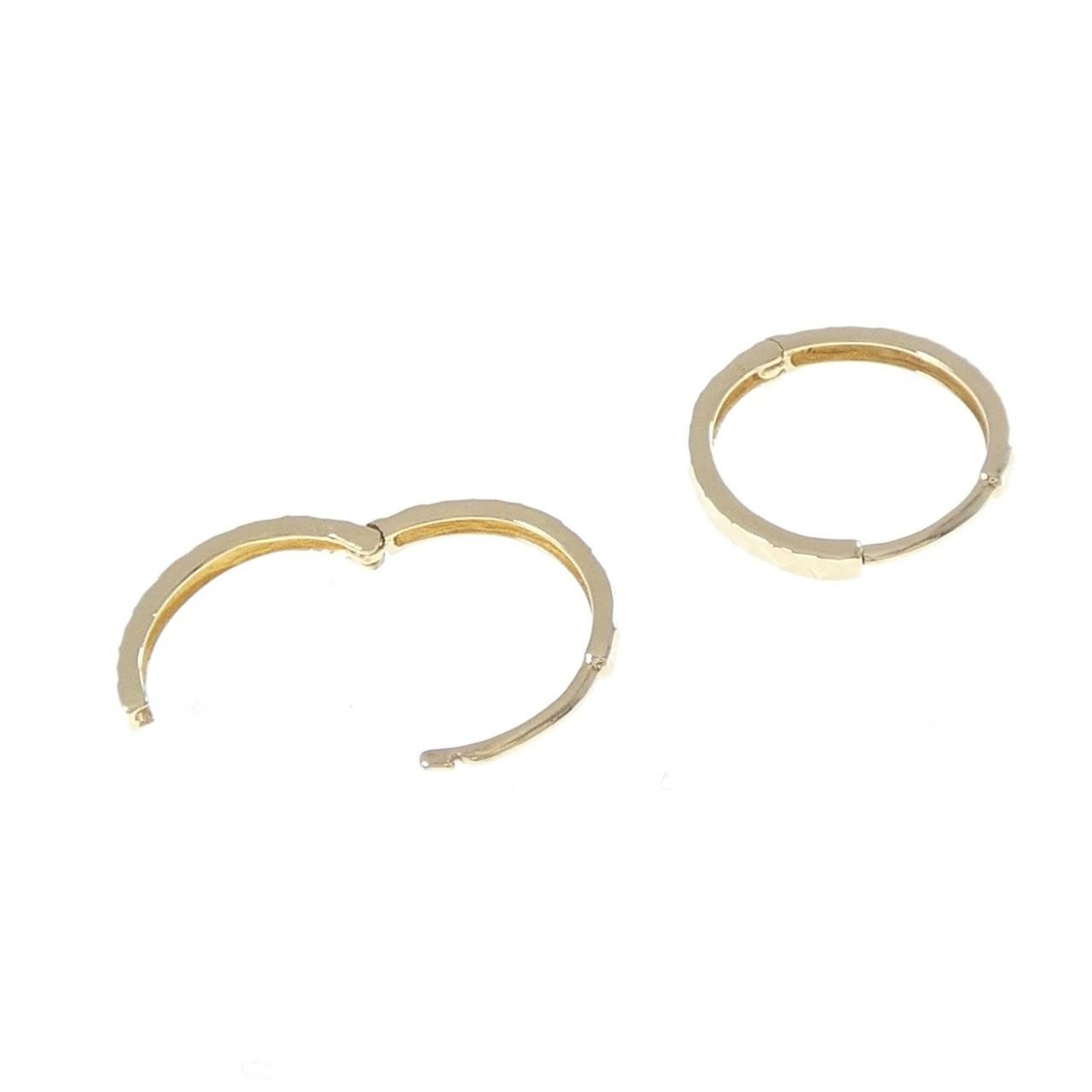 K18YG フープ ピアス - メルカリ