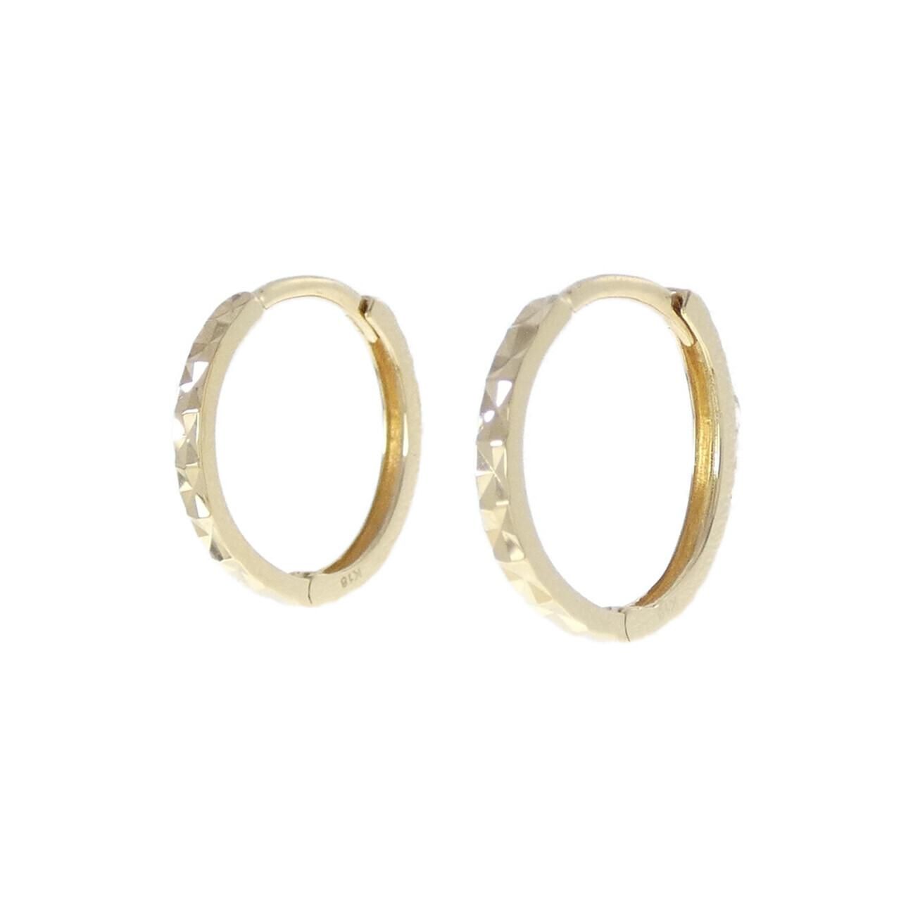 K18YG フープ ピアス - メルカリ