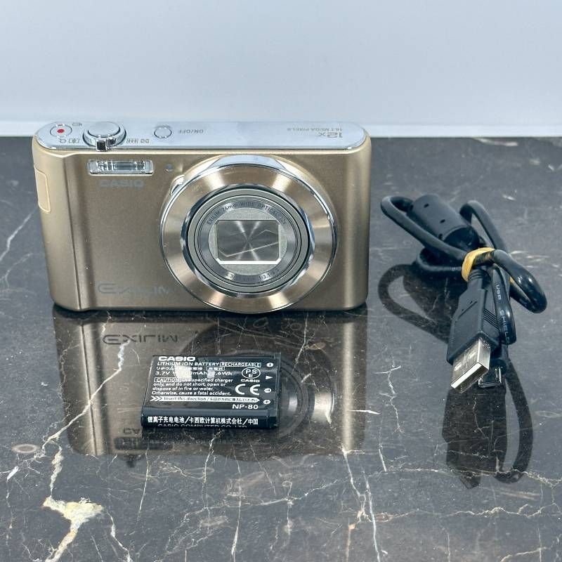 Casio EXILIM EX-ZS190 ゴールド 光学18倍ズーム 旅行向け 高倍率
