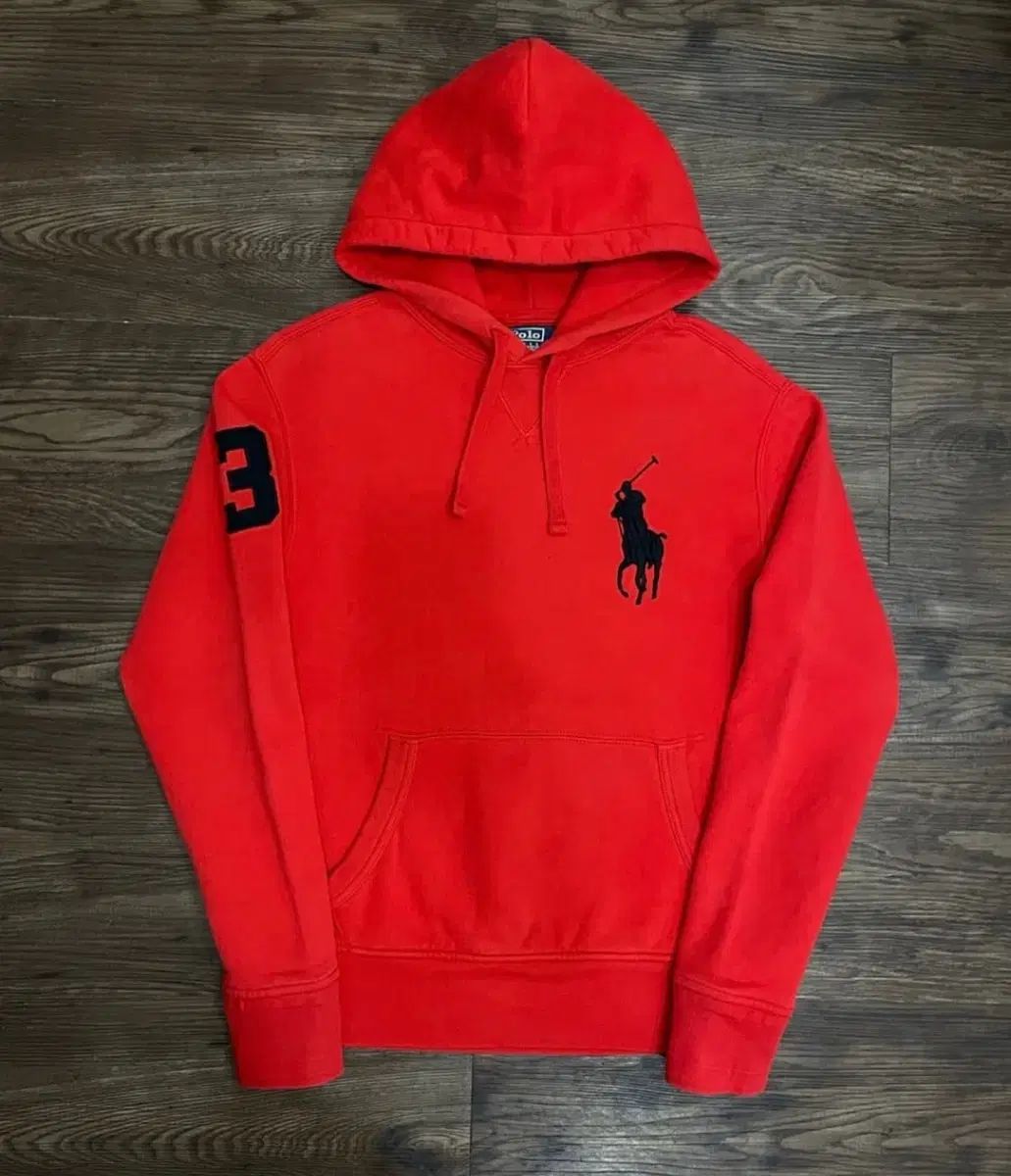 ポロラルフローレン BIGポロTシャツ フーディー レッド s