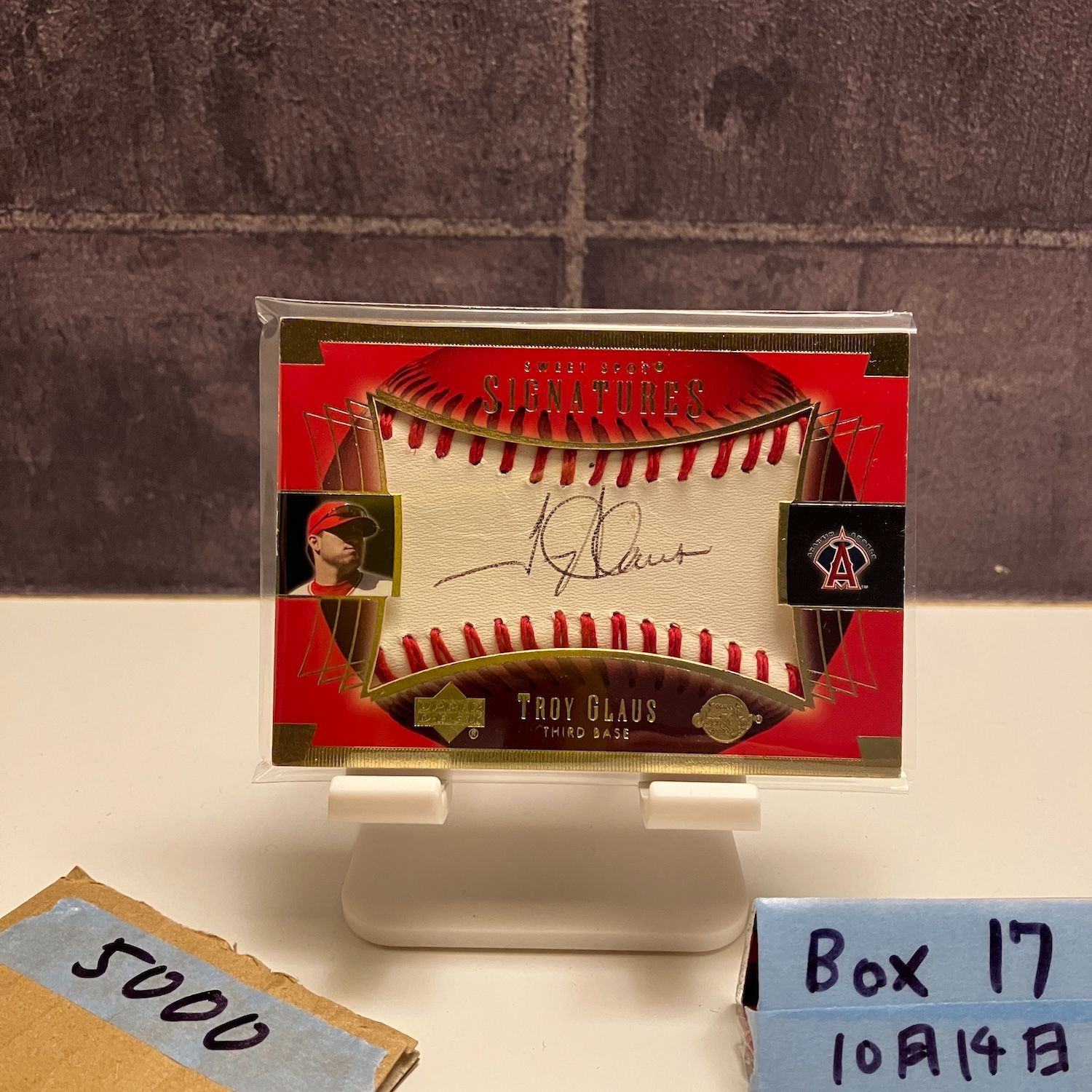 2003 Upper Deck Sweet Spot Signatures Troy Glaus 直筆サインカード