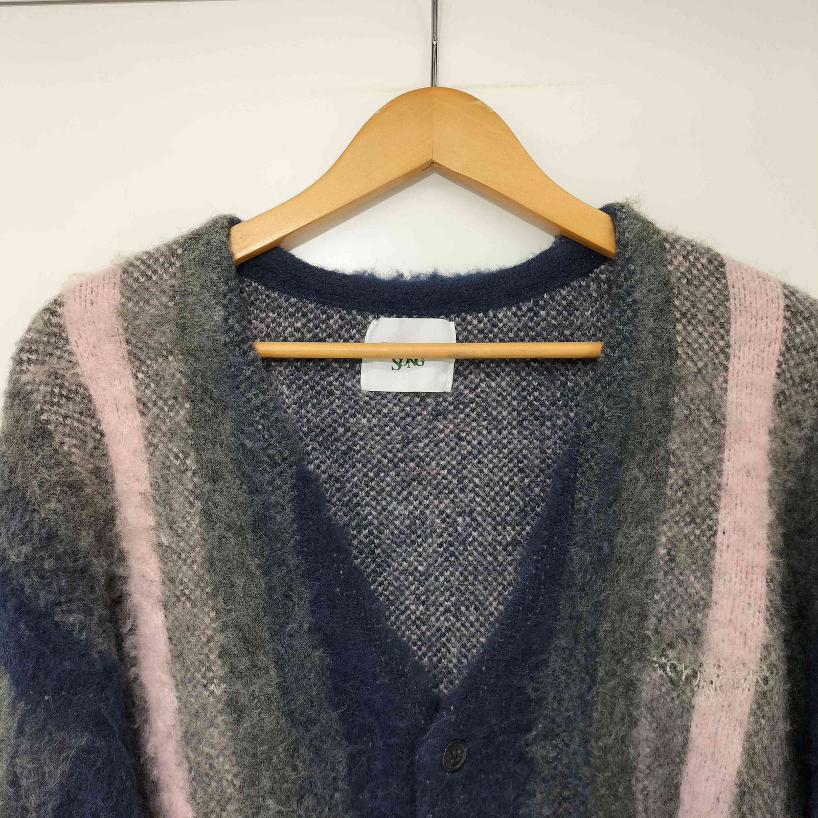younger song stripe mohair cardigan | TEAMLETZEBUERG.LU