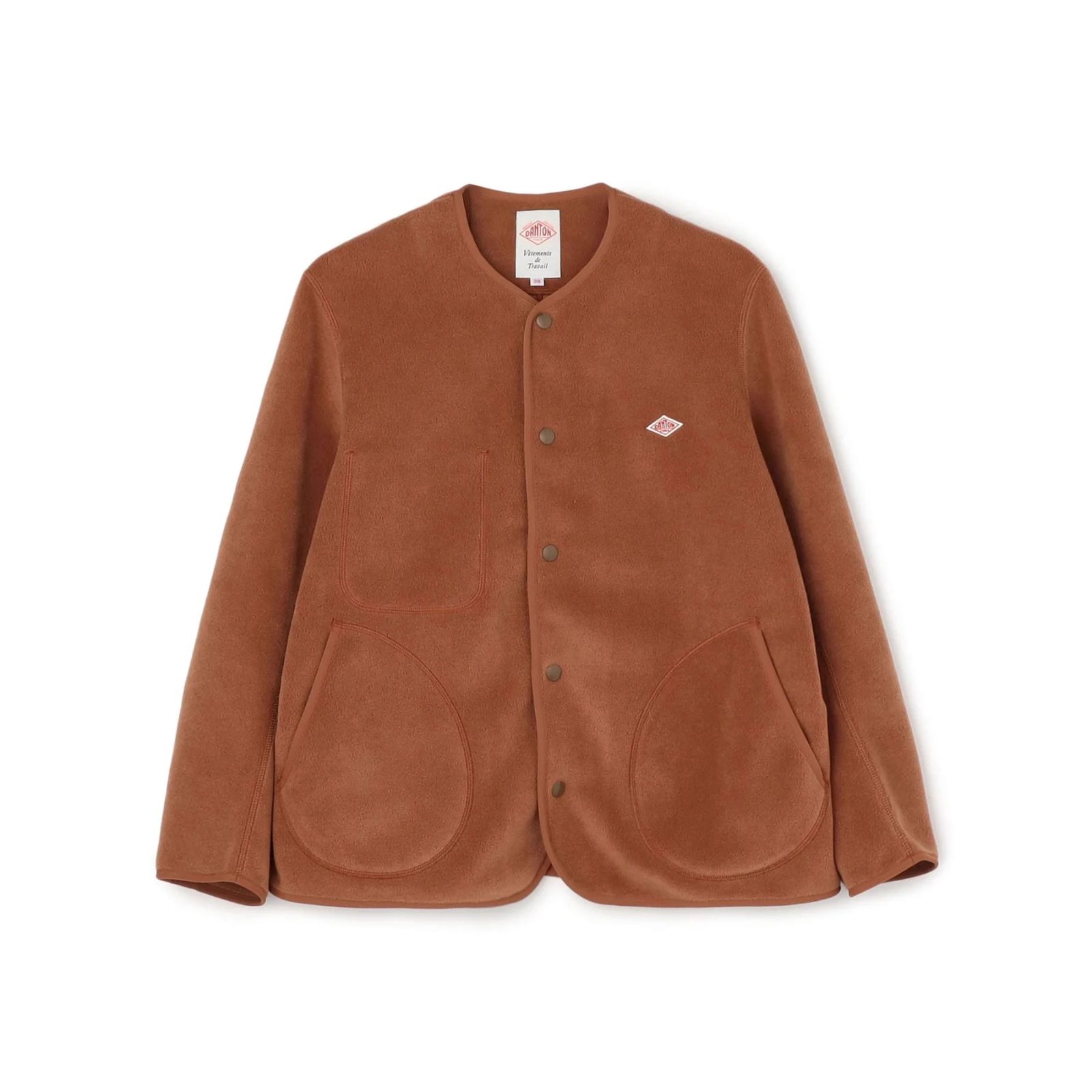 DANTON 購入 フリース ノーカラーカーディガン B:MING by BEAMS