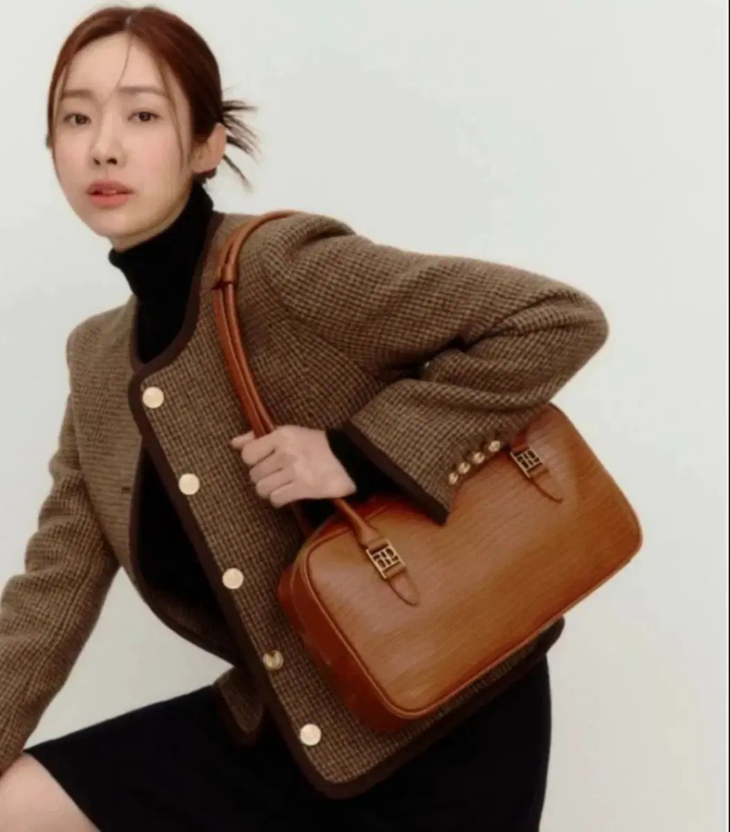 ディパウンド パニーニバッグ ブラウン チャ ジョンウォン ショルダーバッグ