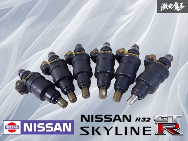  【実動外し★】保証付 日産純正 BNR32 スカイライン GTR RB26DETT フューエルインジェクター 6本 A46-00 セット BCNR33 BNR34 棚 車・バイク・自転車