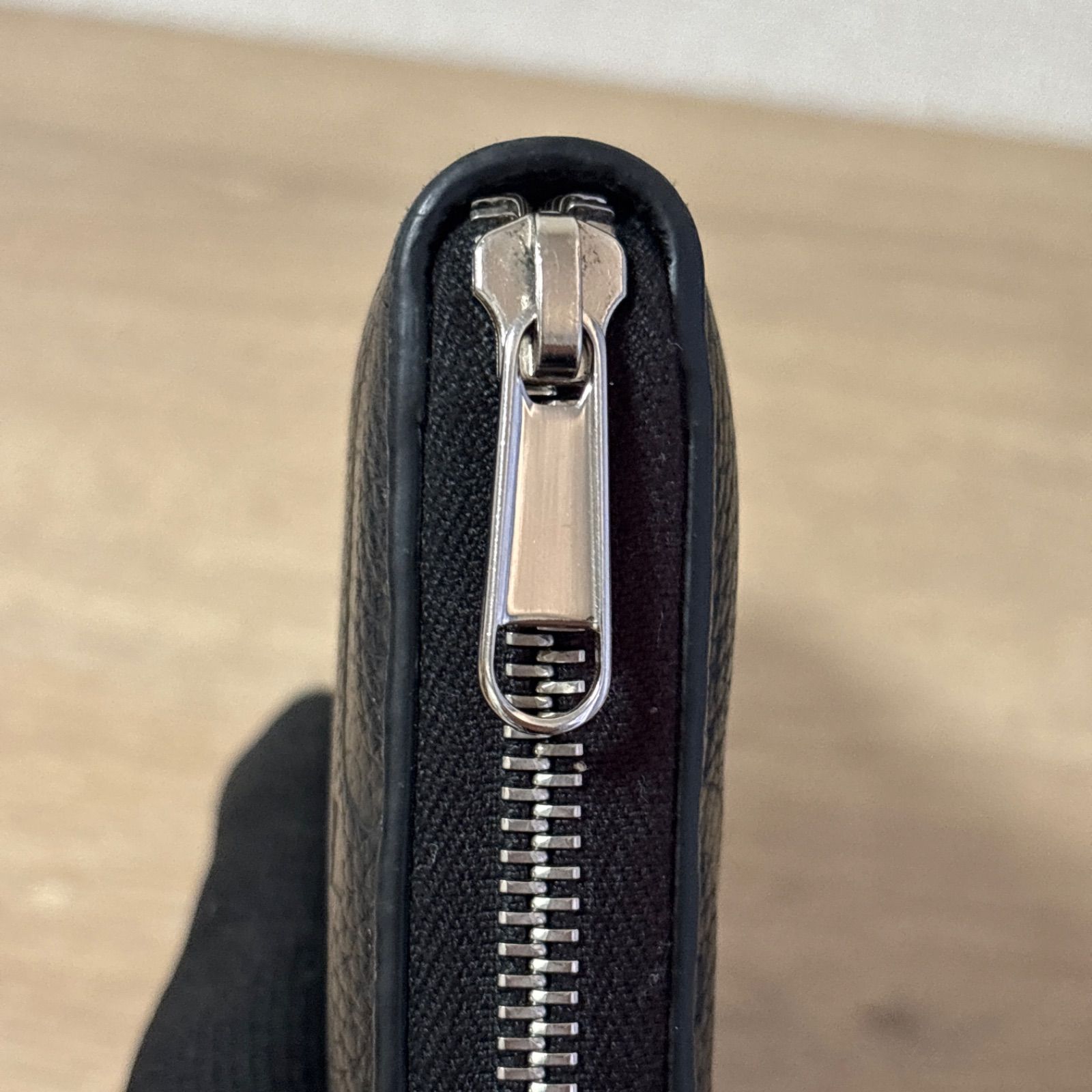 極美品 GUCCI グッチ ジャンボGG ジップウォレット ブラック レザー 