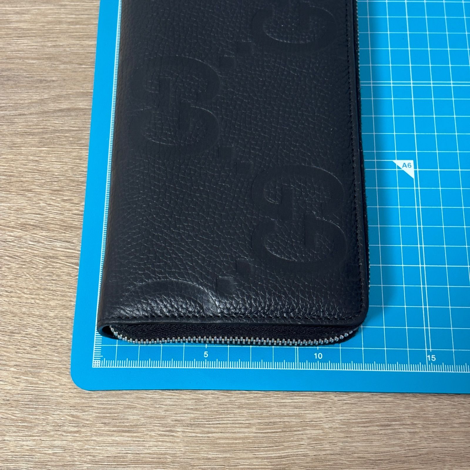 極美品 GUCCI グッチ ジャンボGG ジップウォレット ブラック レザー 