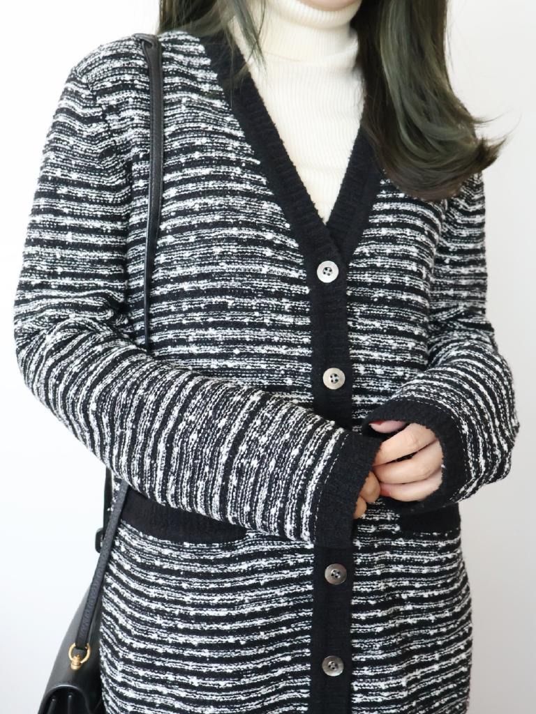 Theory luxe セオリーリュクス ツイード調Vネックカーディガン