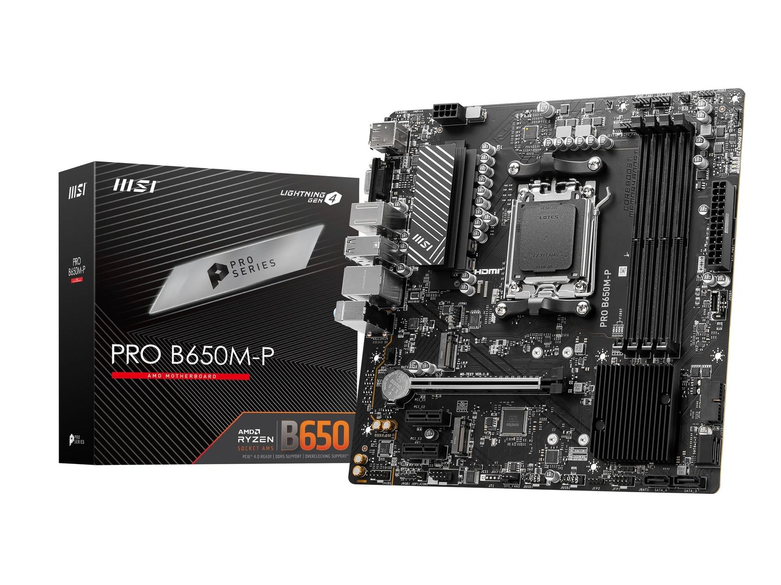 MSI マザーボード PRO B 650 M-P AMD 650搭載 モデル ATX DDR 5-7200 OC 対応 Ryzen 8000 7000 シリーズ AM 5 対応MB 6170 PRO-P MicroATX