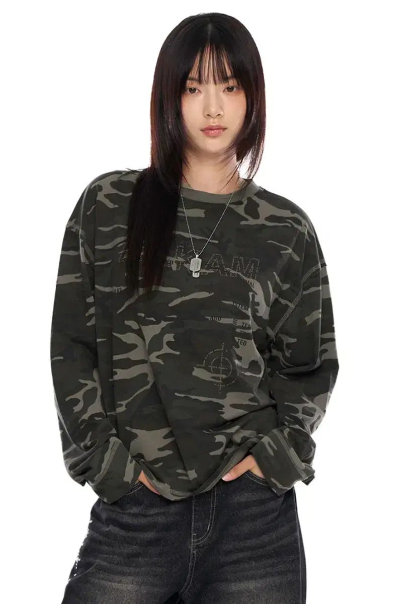 アカム カモフラージュ 長袖 Tシャツ