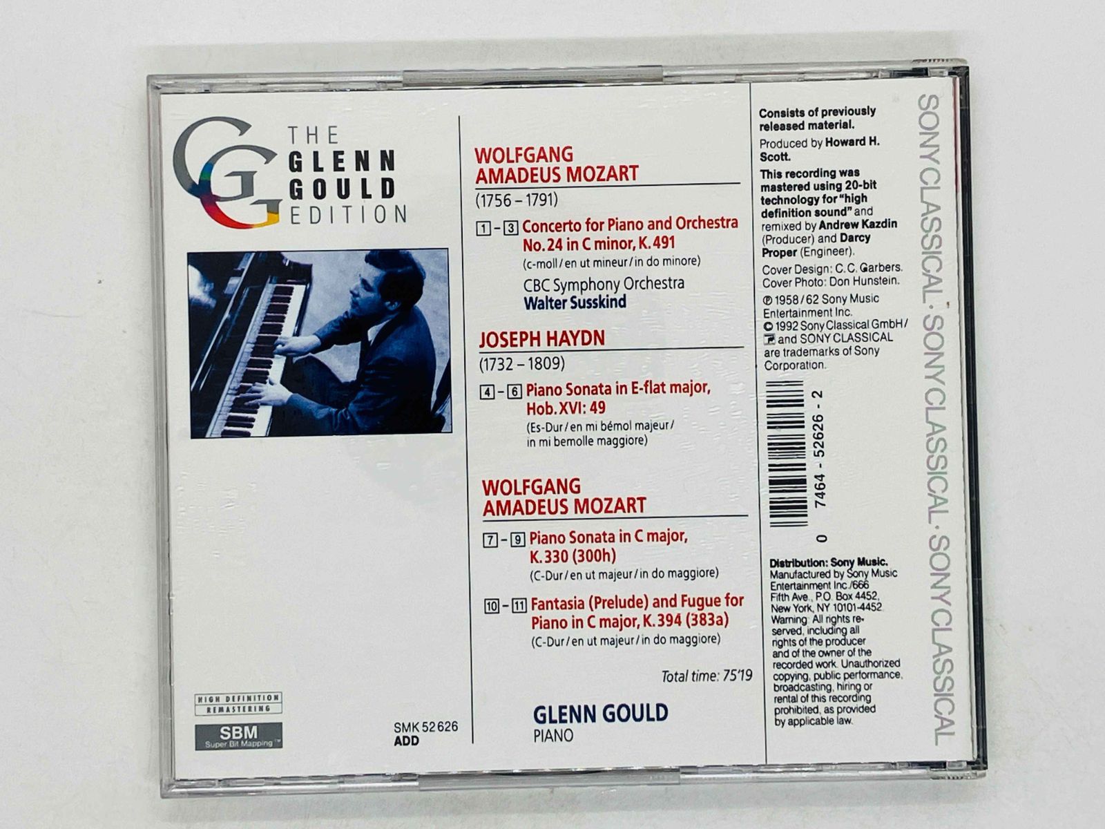 CD グレン グールド モーツァルト / THE GLENN GOULD EDITION MOZART