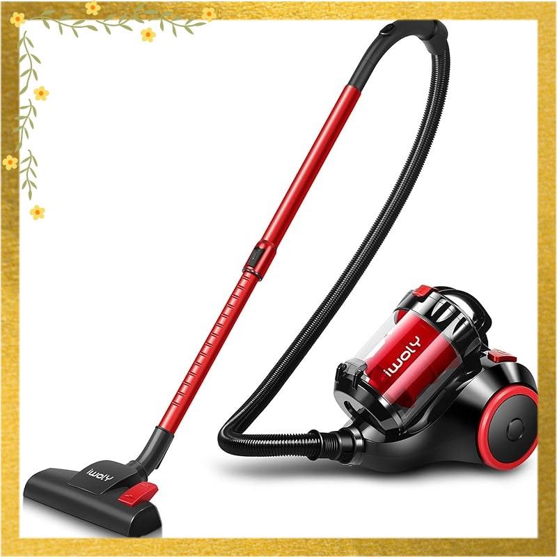 iwoly 掃除機 キャニスター 20000Pa 超強力吸引 ハイパワー 小型 軽量