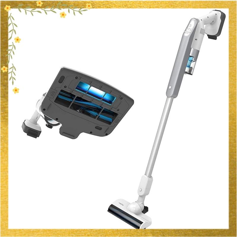 レイコップ コードレス 掃除機 ハンディ サイクロン スティッククリーナー ハイパワー モーターヘッド搭載 UVヘッド付き 水洗い ダストボックス 2 WAY 軽量 スリム RHC 300 JPWH E ホワイト