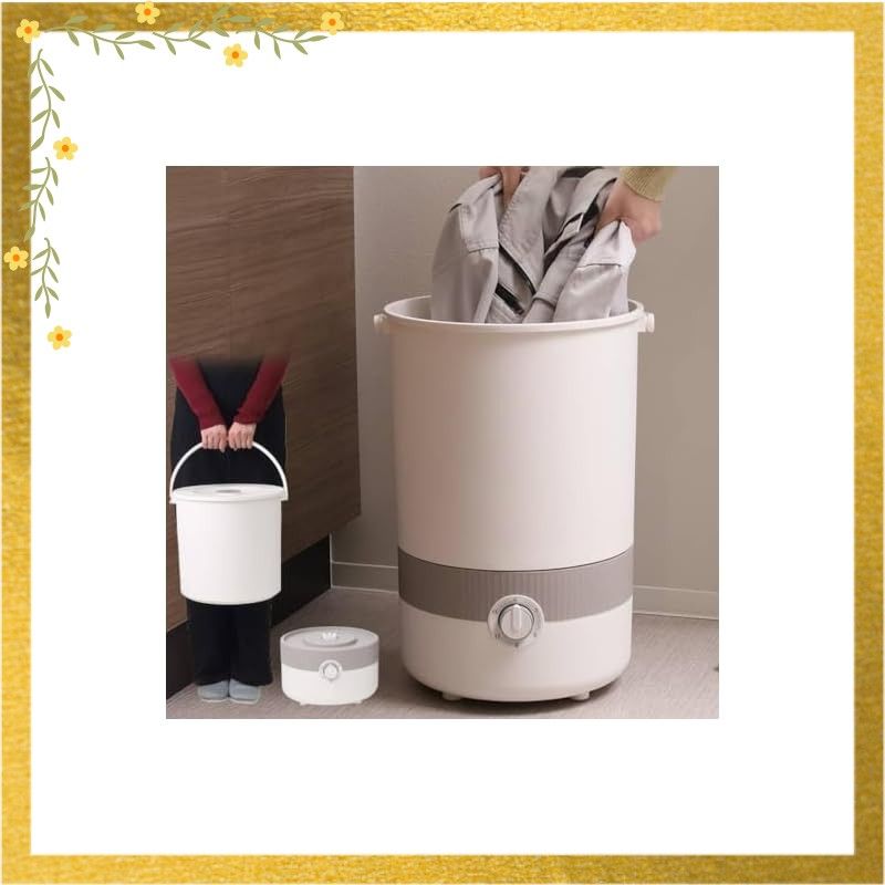 iimono 117 バケツ式洗濯機 小型洗濯機 ペットミニ 泥 落とし 一人用 ユニフォーム 赤ちゃん 作業着 介護 コンパクト バケツ 1年サポート付き