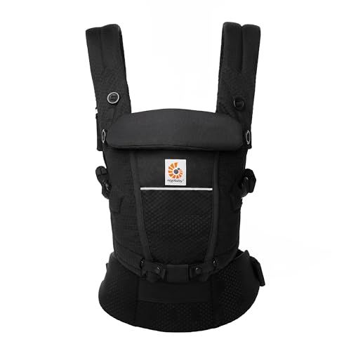 Ergobaby エルゴベビー ADAPT オニキスブラック 抱っこ紐 保証付き 日本 新生児 0ヶ月から48ヶ月 SoftFlexTMメッシュ 通気性 ベビーキャリア 赤ちゃん CREGBCASFMONYXe