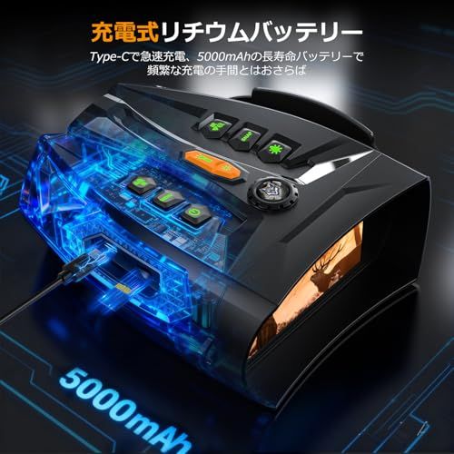 mAh大容量バッテリ PC接続をサポートー