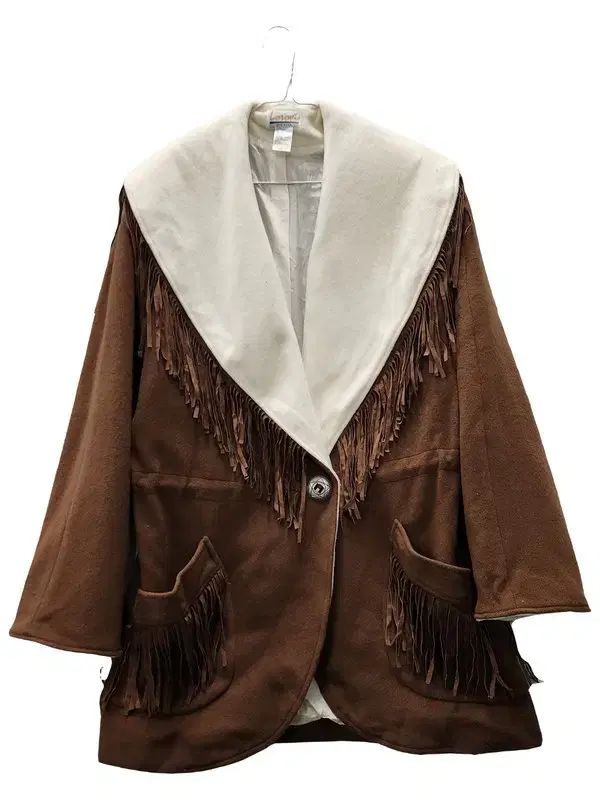 LOROVI ヴィンテージ Y 2 K ブラウン ウェスタン タッセル アウター