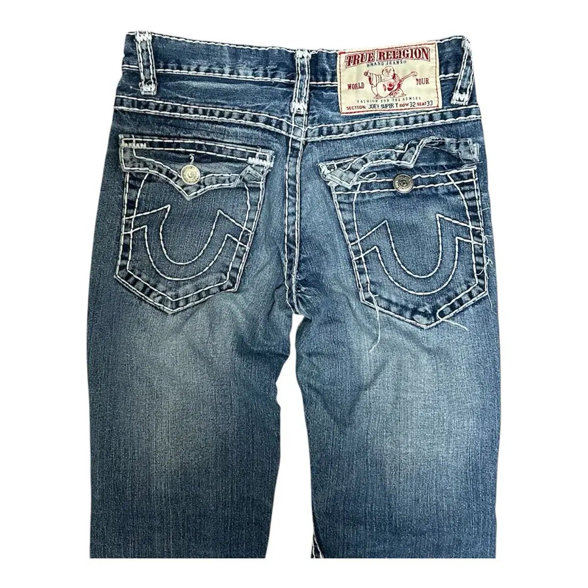 トゥルーレリジョン JOEY SUPER T スティッチ デニム パンツ