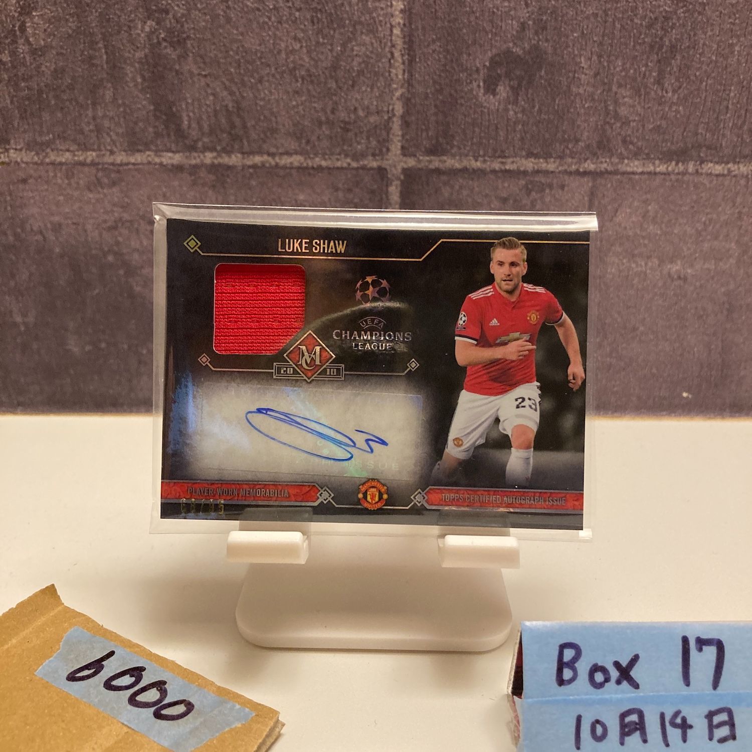 2018 Topps UEFA Champions League Museum Collection Luke Shaw 68/95