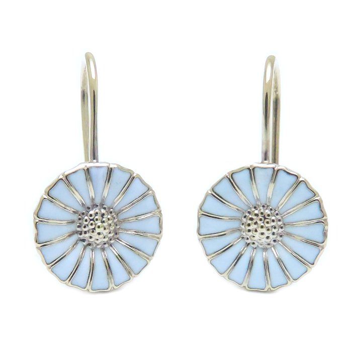 Georg Jensen ジョージジェンセン デイジー ピアス ホワイトxゴールド