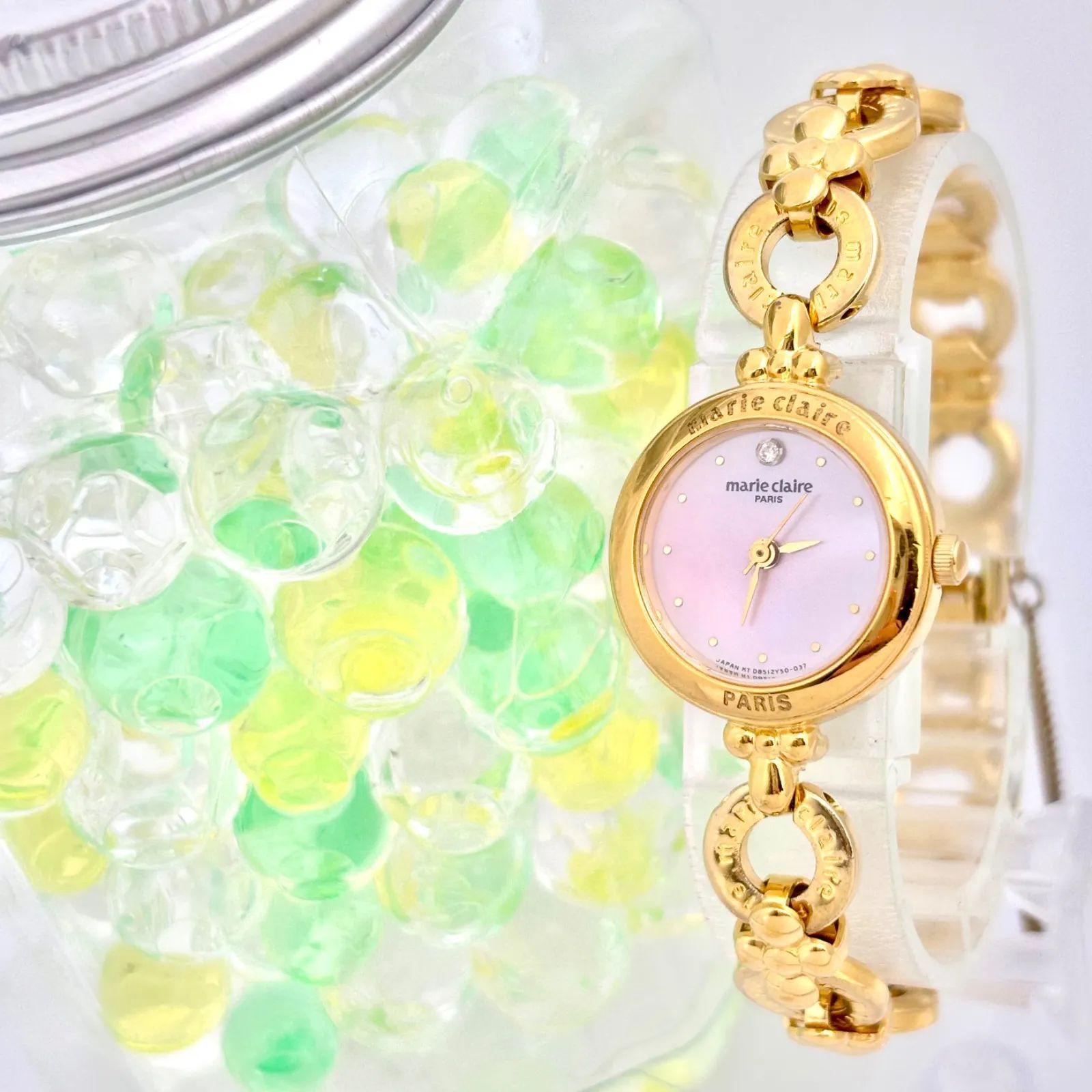 美品/新品電池】marie claire マリクレール レディース 腕時計 1P