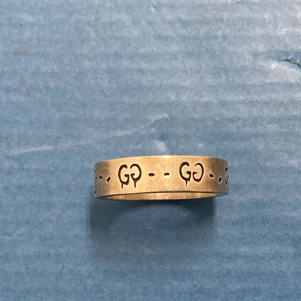  02 w 21017 グッチ GUCCI Ag 925 ゴースト シルバーリング サイズ表記20 実寸19 5号 リング 指輪 品 リング 指輪 アクセサリー