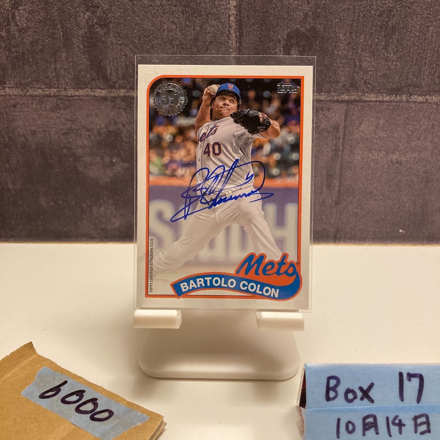 2024 Topps Bartolo Colon 直筆サインカード NEW YORK METS White 35th