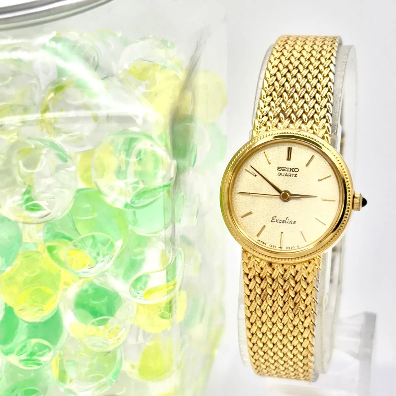 電池 SEIKO セイコー Exceline エクセリーヌ レディース 腕時計 ゴールド 1221-0100 6 N 0125