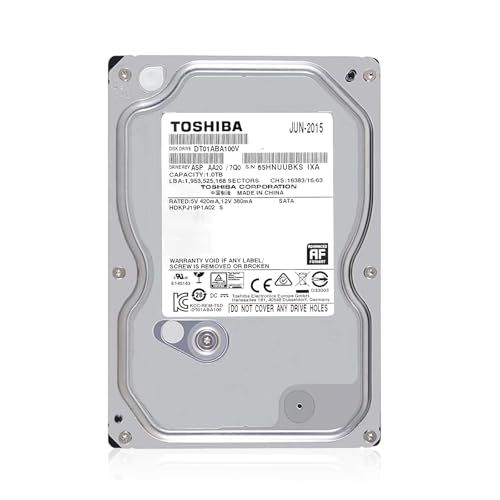 整備済み品 東芝 HDD 1 TB 3 5インチ 内蔵 ハードディスク SATA 6 Gb s 5700 rpm 32 MB キャッシュ ビデオ編集 DVR NVRアプリケーション向け 1年間の保証e
