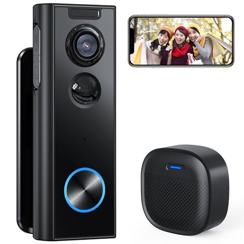 新登場 Alexa対応 Type Cポート インターホン ワイヤレス 工事不要 ビデオドアホン カメラ付き ドアベル 2 4 GWIFI対応 ビデオドアベル 双方向通話 人間検知 検知エリア設定 充電式 ドアホン 室内チャイム付き 複数のチャイe