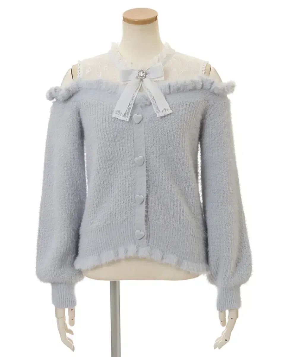 リズリサ レイヤード オフショルダー ニット ミズイロ ブルー 量産型 地雷系