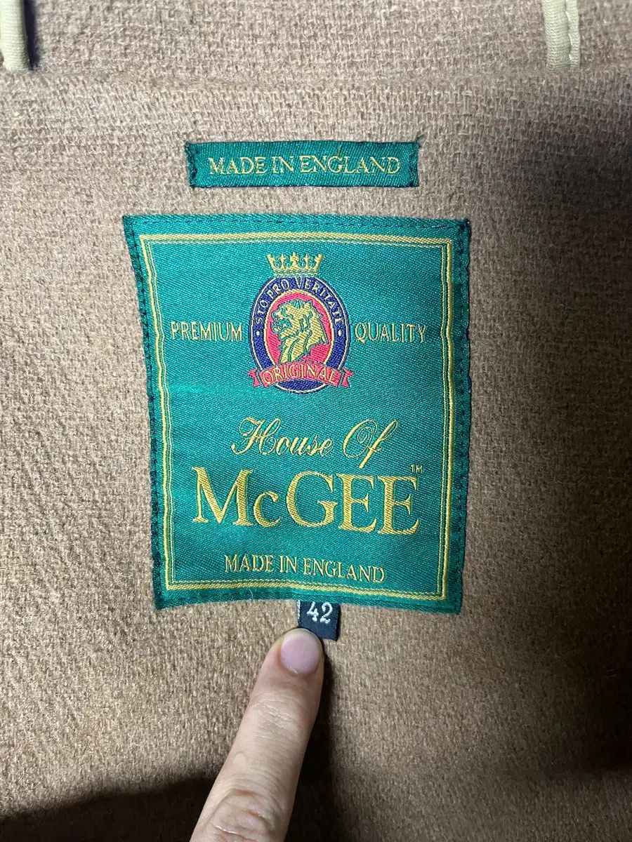 Mcgee 英国製 ヘリンボーン ダッフルコート