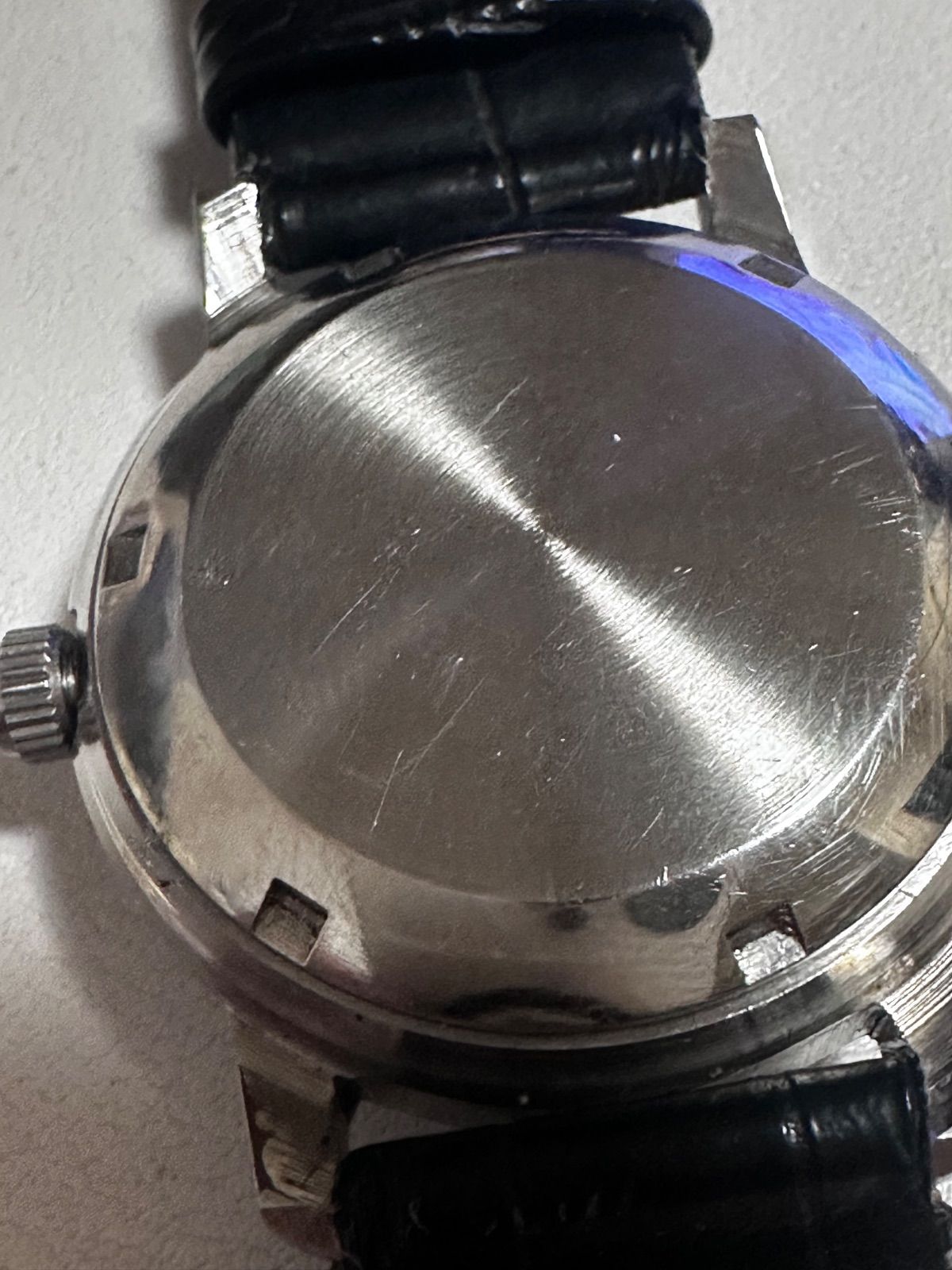  ヴィンテージ ピアジェ黒文字盤 自動巻き 25jewels スイス製 再生品 長袖シャツ 自動巻き時計 腕時計(アナログ)