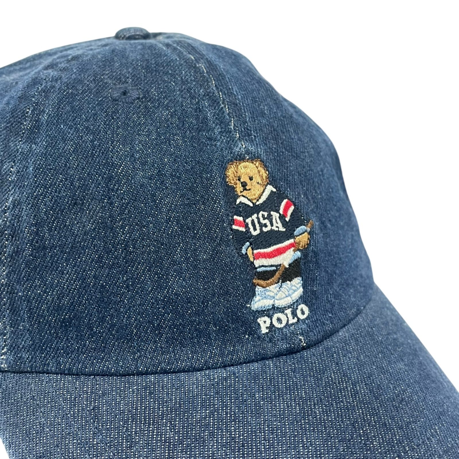 新品】Polo Ralph Lauren ラルフローレン ポロベア デニム キャップ
