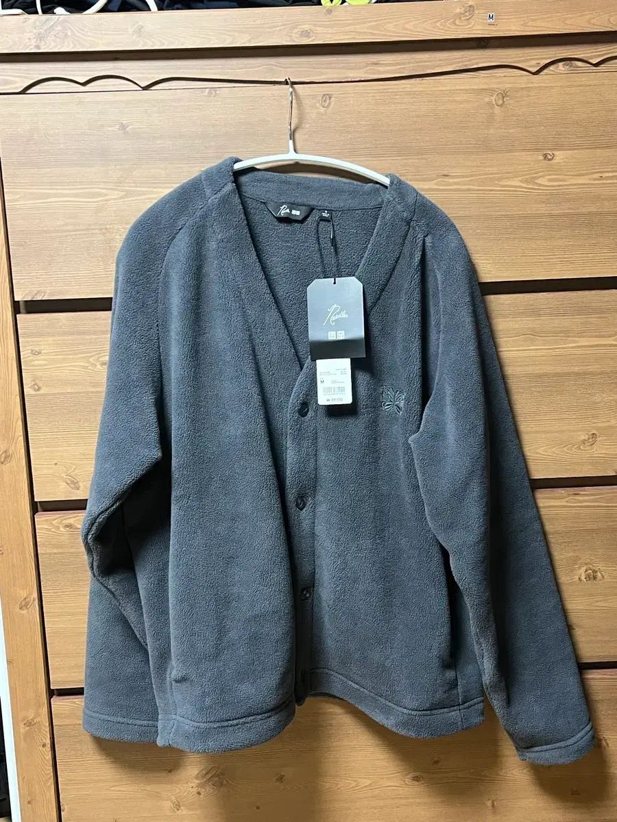 m ユニクロ NEEDLES フリース カーディガン グレー
